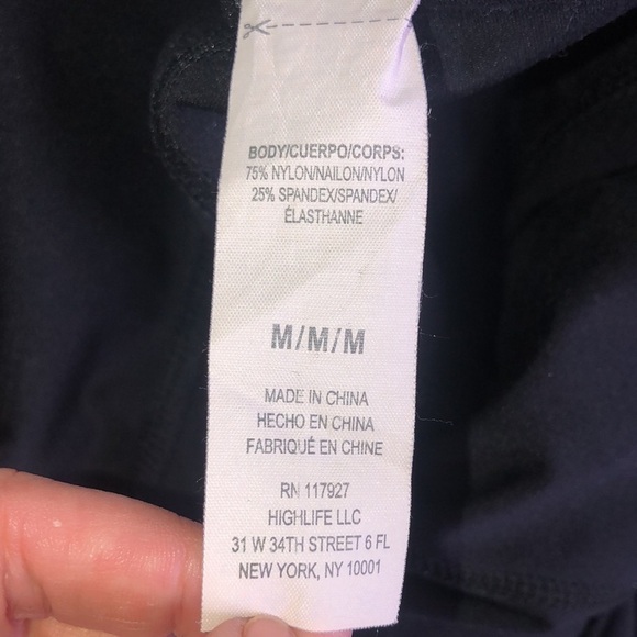 GAIAM Black Lace Up Skinny Cropped High Rise Active Leggings Pant Size Medium - Picture 8 of 8